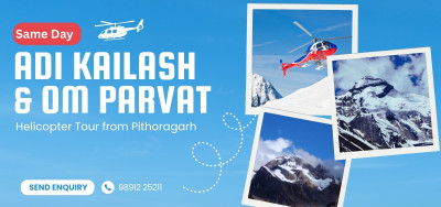 Same Day Adi Kailash & Om Parvat Heli Tour from Pithoragarh